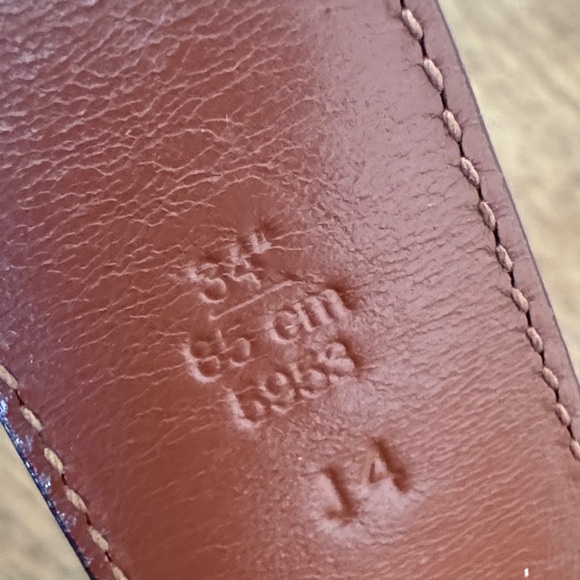 Coach FS5953 men's belt in brown calfskin leather with a solid brass buckle 34" - Picture 5 of 6